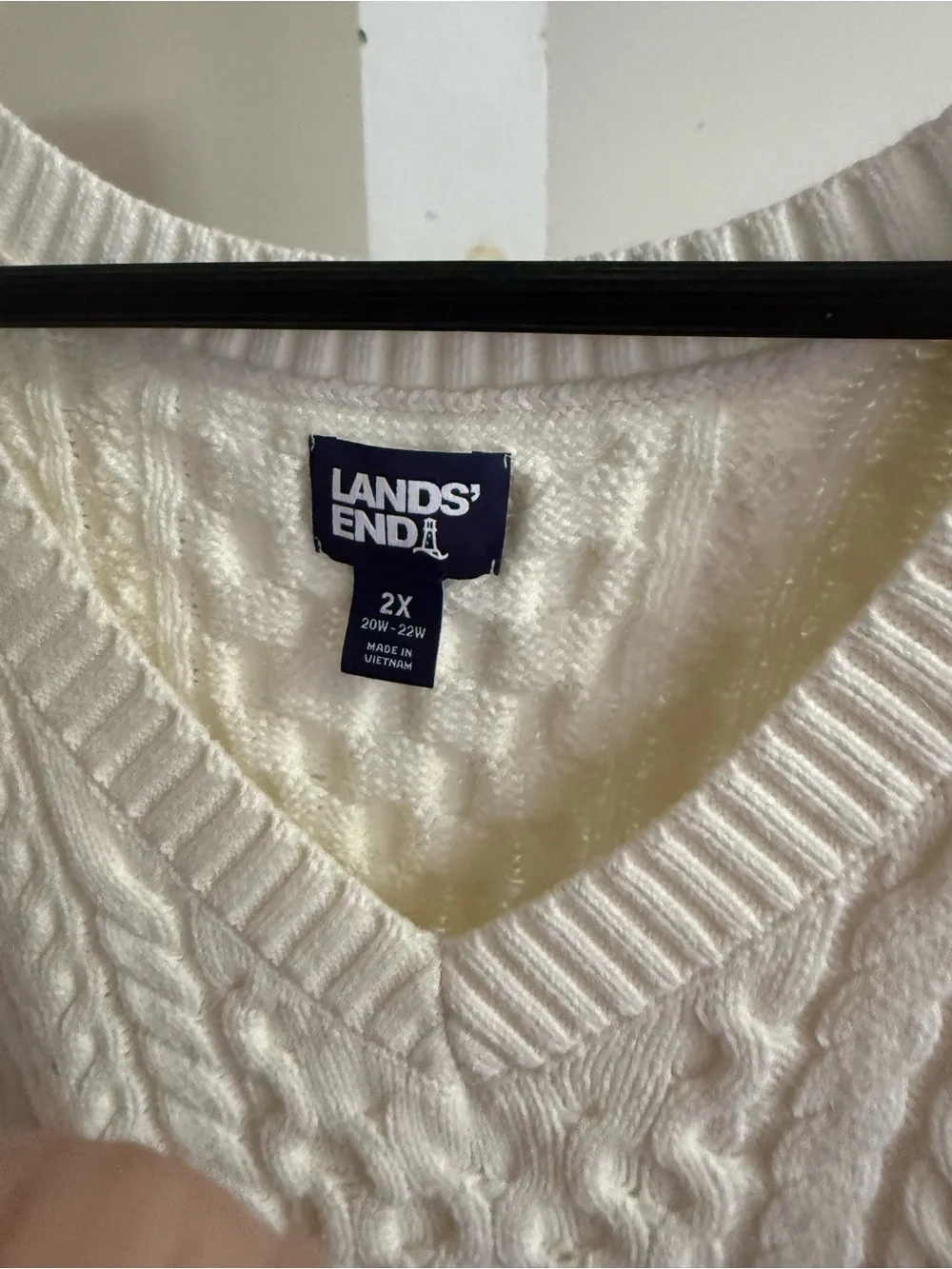 Lands’ End Cable-Knit Sweater Vest